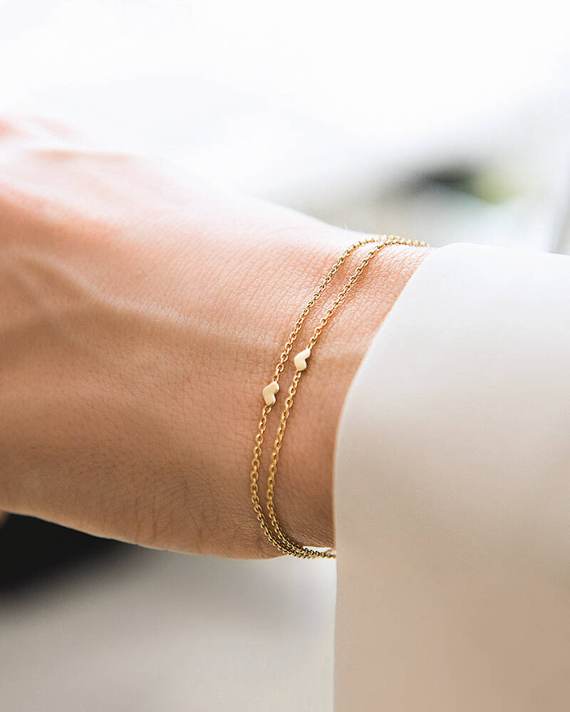 Loving Heart drop Armbånd guld