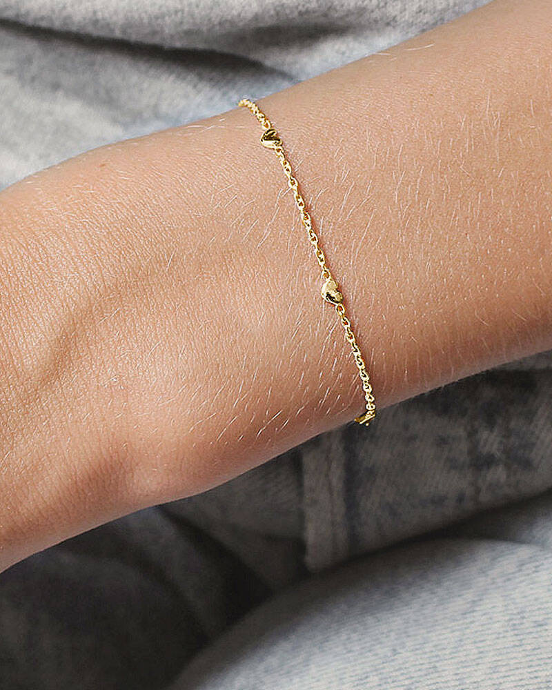 Loving heart drop full Armbånd guld
