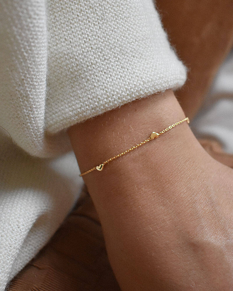 Loving heart drop full Armbånd guld