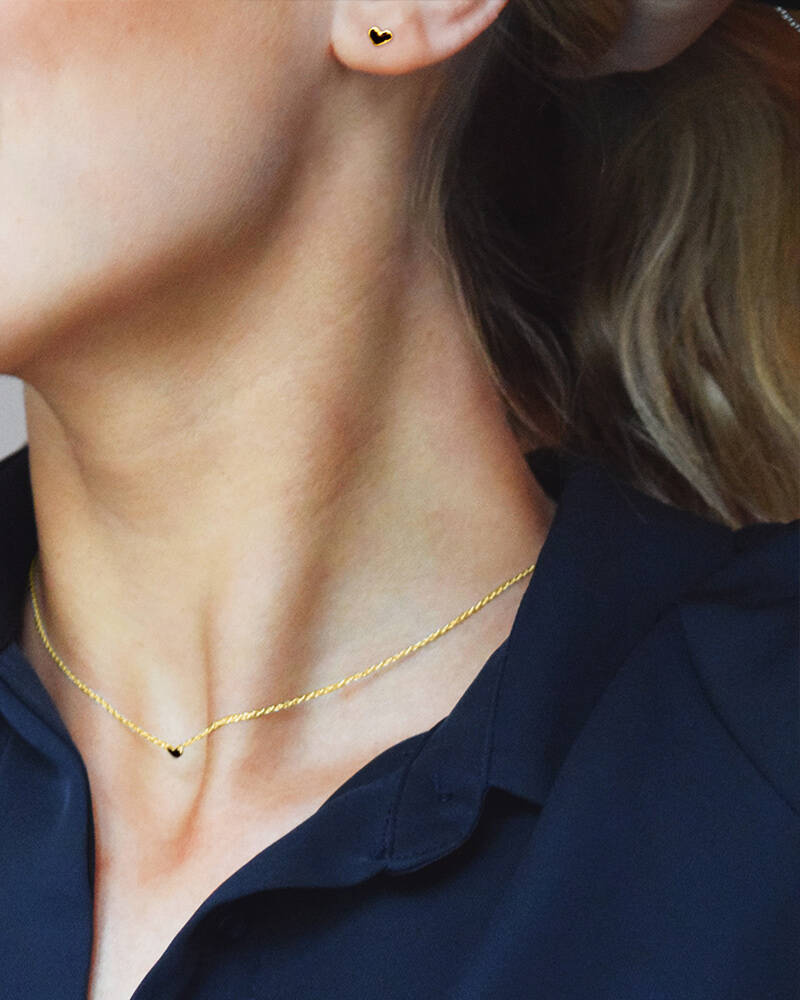 Loving Heart drop Ørering guld