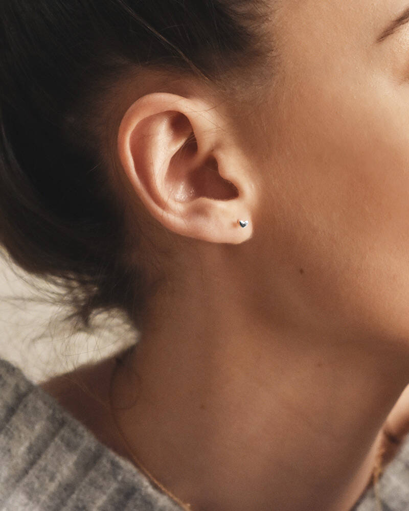 Loving Heart drop Ørering Sølv