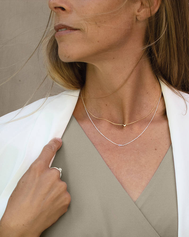 Loving Heart drop Halsketten guld