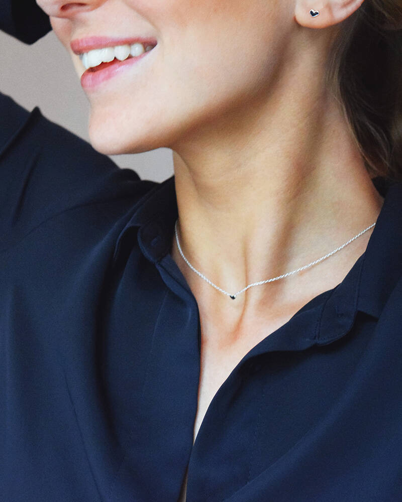 Loving Heart drop Halsketten Sølv