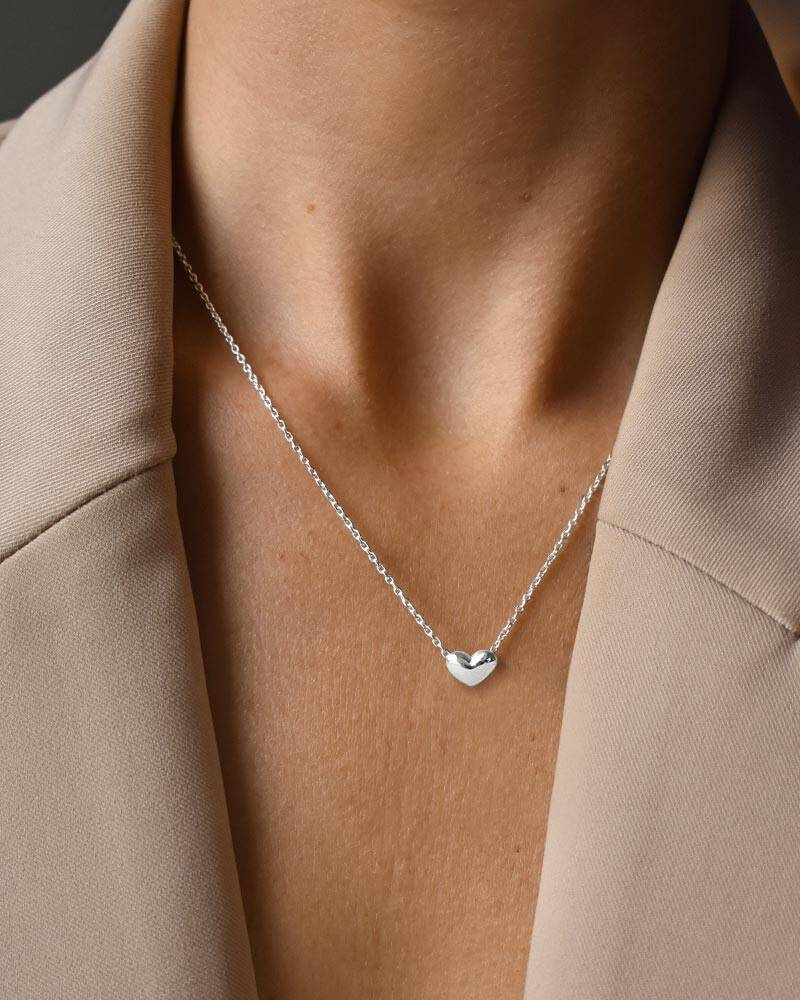 Loving heart medium single Halsketten Sølv