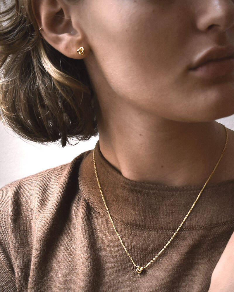 Le knot drop Ørering guld