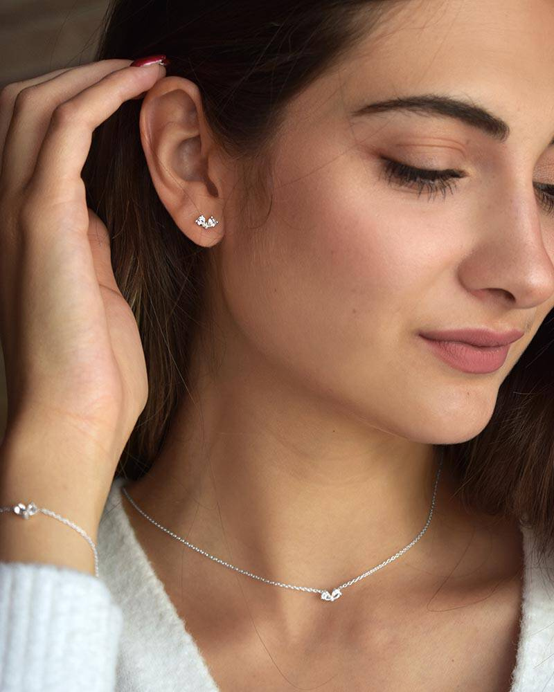 Love Heart Ørering Sølv