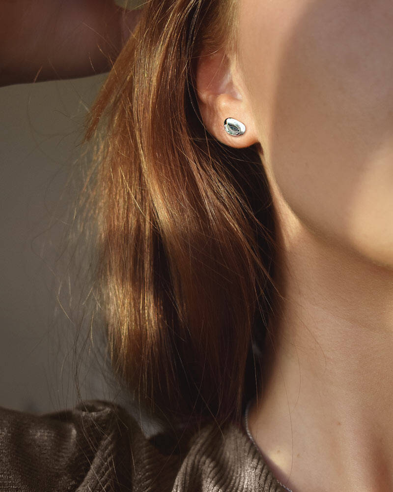 Morning Dew small Ørering Sølv