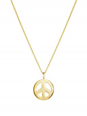 Peace Large Halskæde (guld) 42 cm