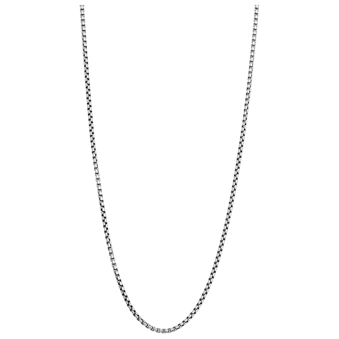 SølvHalsketten ärtlänk. 70+5cm