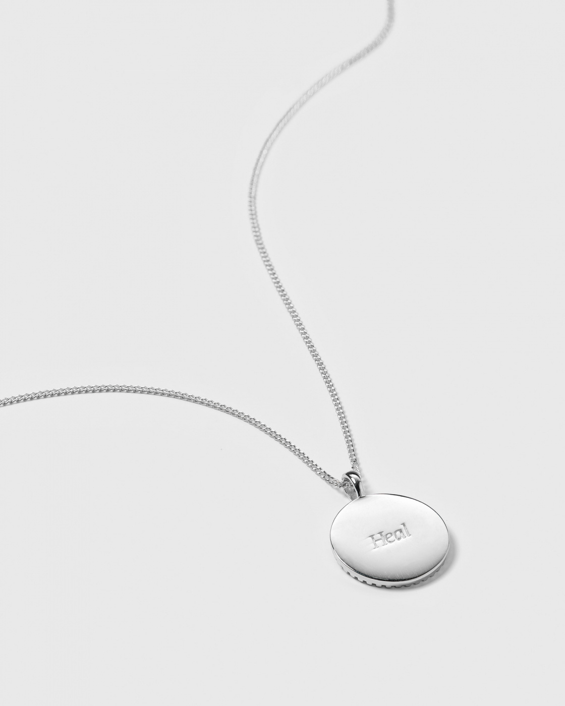 Lucky Coin Heal Necklace Silver