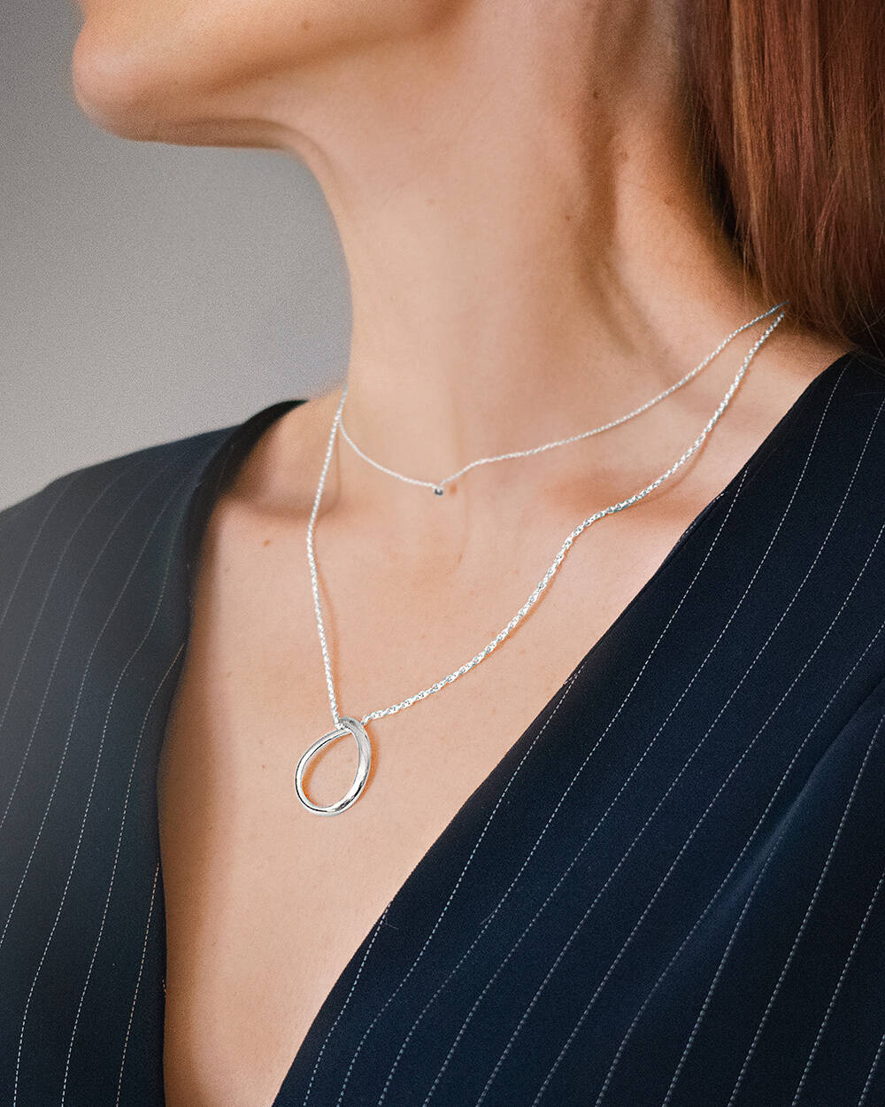 Ocean single Halsketten Sølv