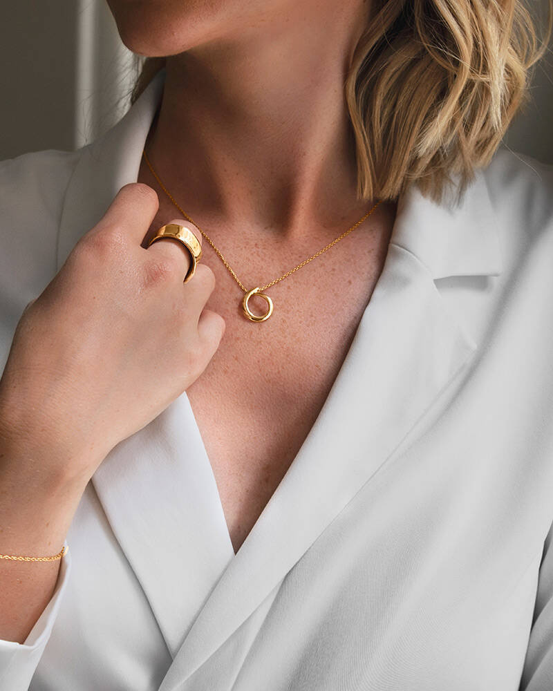 Ocean small single Halsketten guld