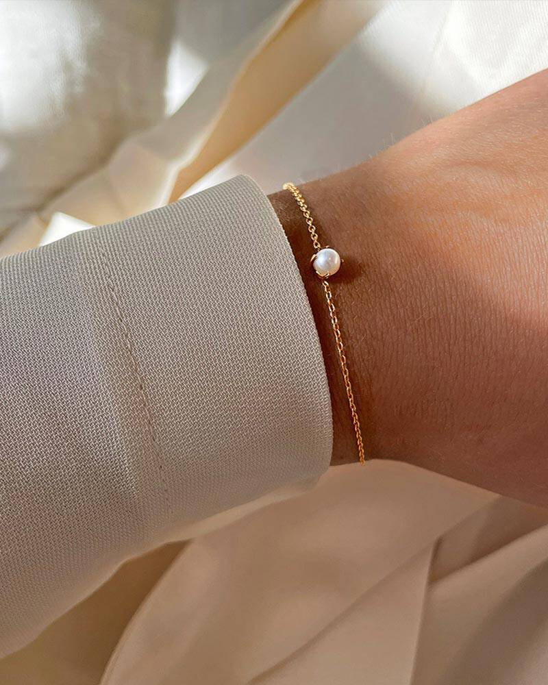 Petite Pearl Armbånd guld