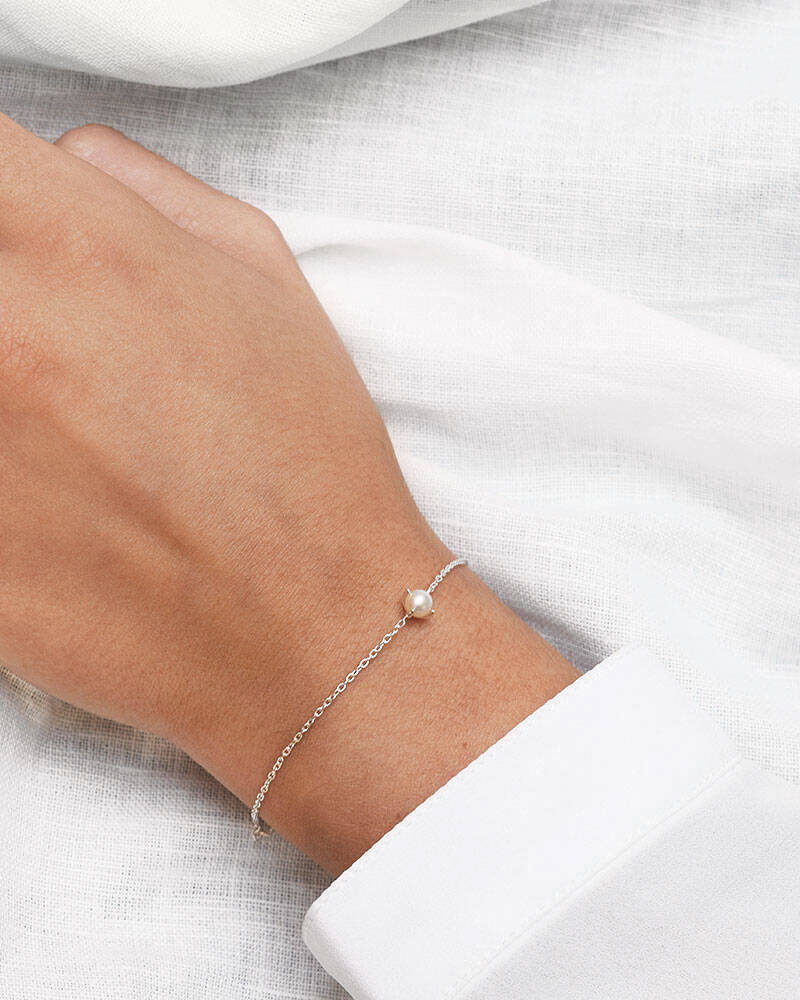 Petite Pearl Armbånd Sølv