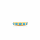 Dottie ring blue gold
