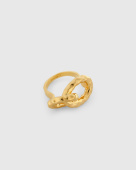 Bolded Hammered Links Ring Gold Bolded Hammered Links Ring Gold