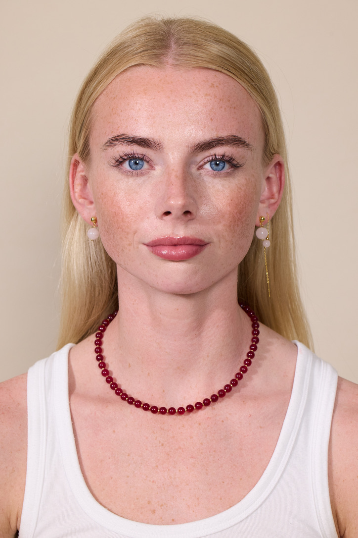 Hailey Red Jade Necklace