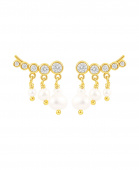 River Pearl Earrings Gold