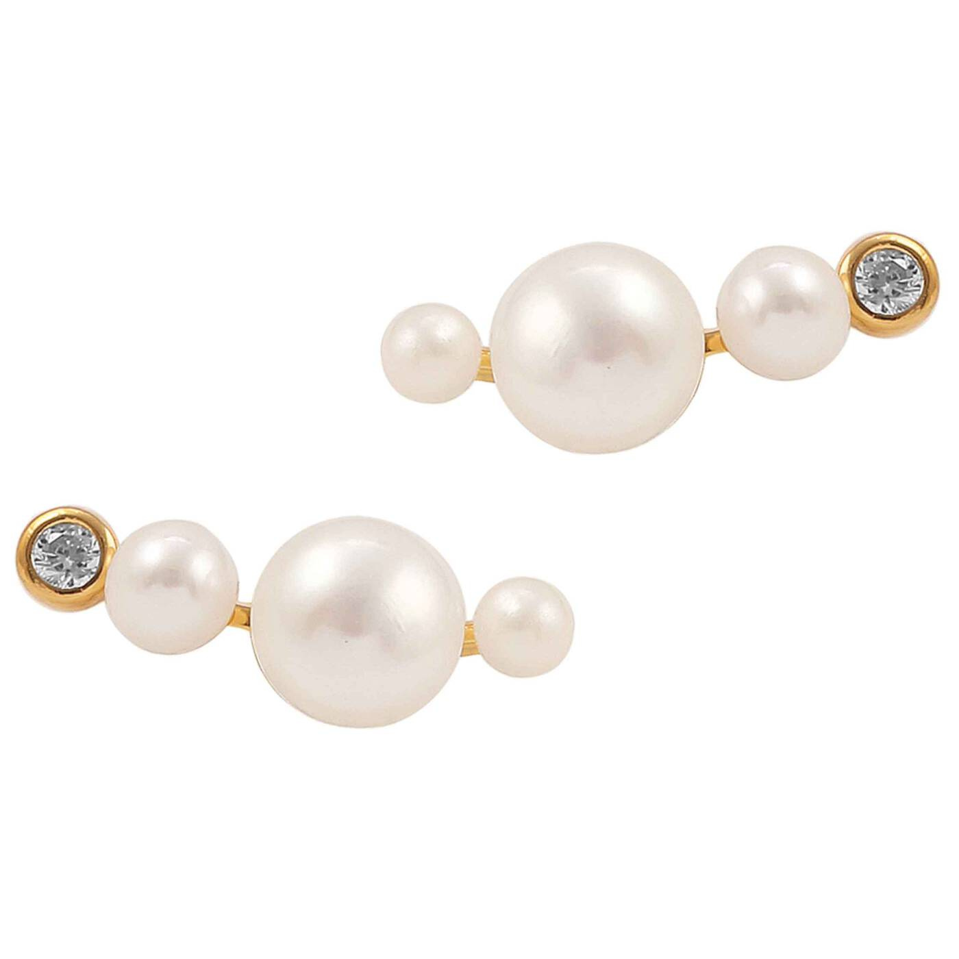 Agnes croissant Øreringe Guld