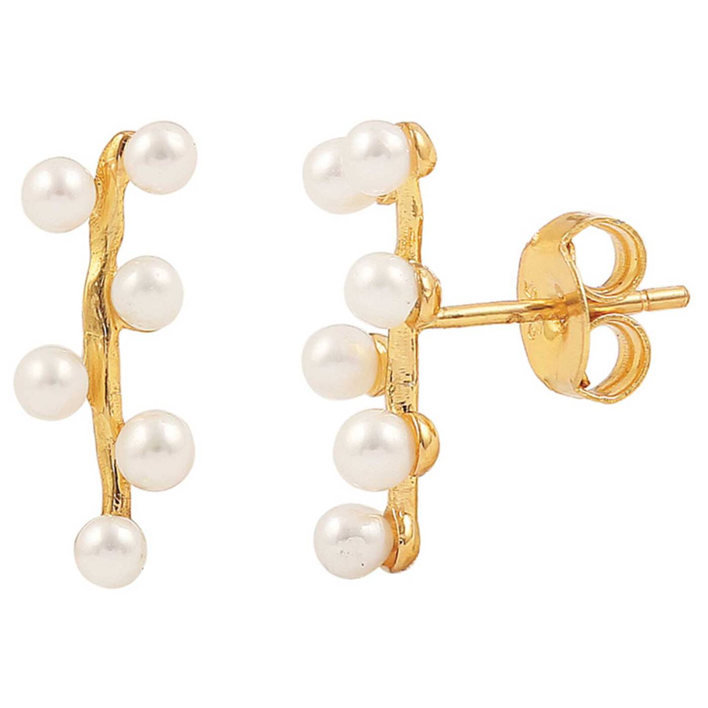 Alva croissant Øreringe Guld