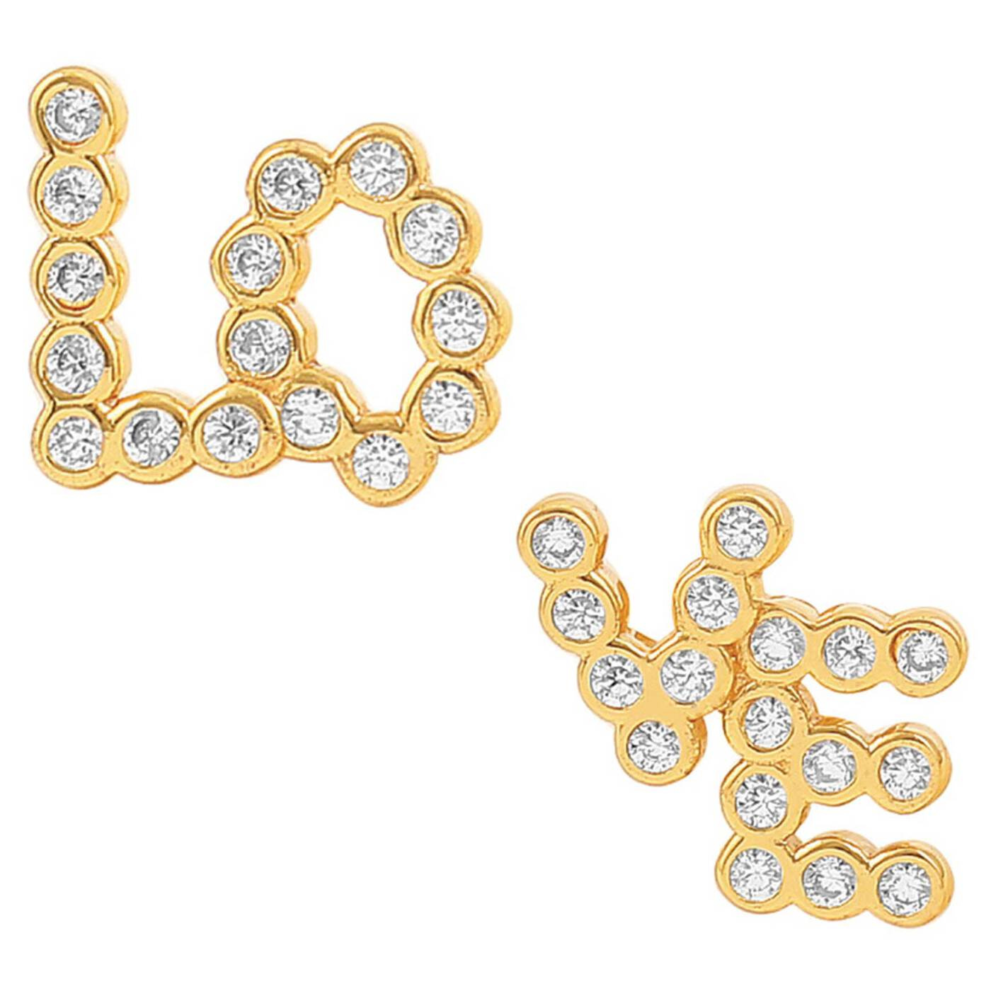 Love stickers Øreringe Guld