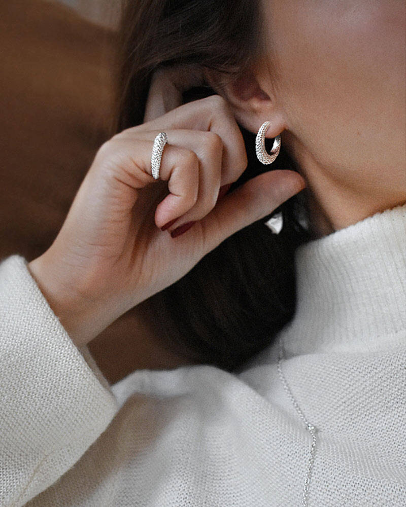 Stardust hoops Sølv