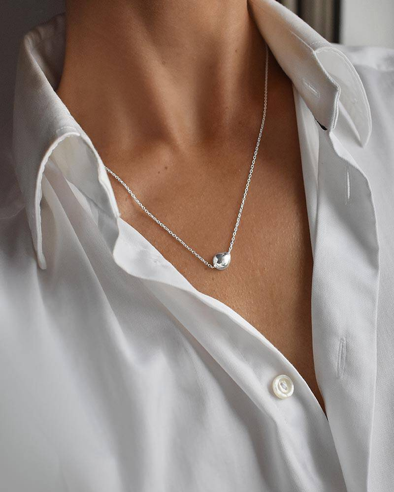 Stardust polished Halsketten Sølv