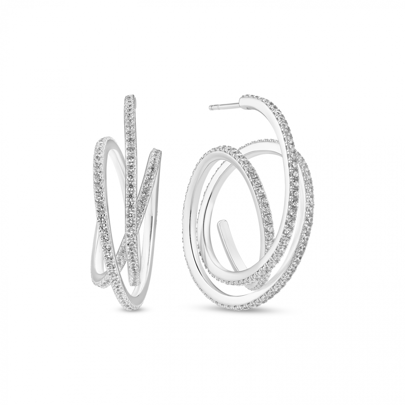 Spirale Grande Earrings Silver