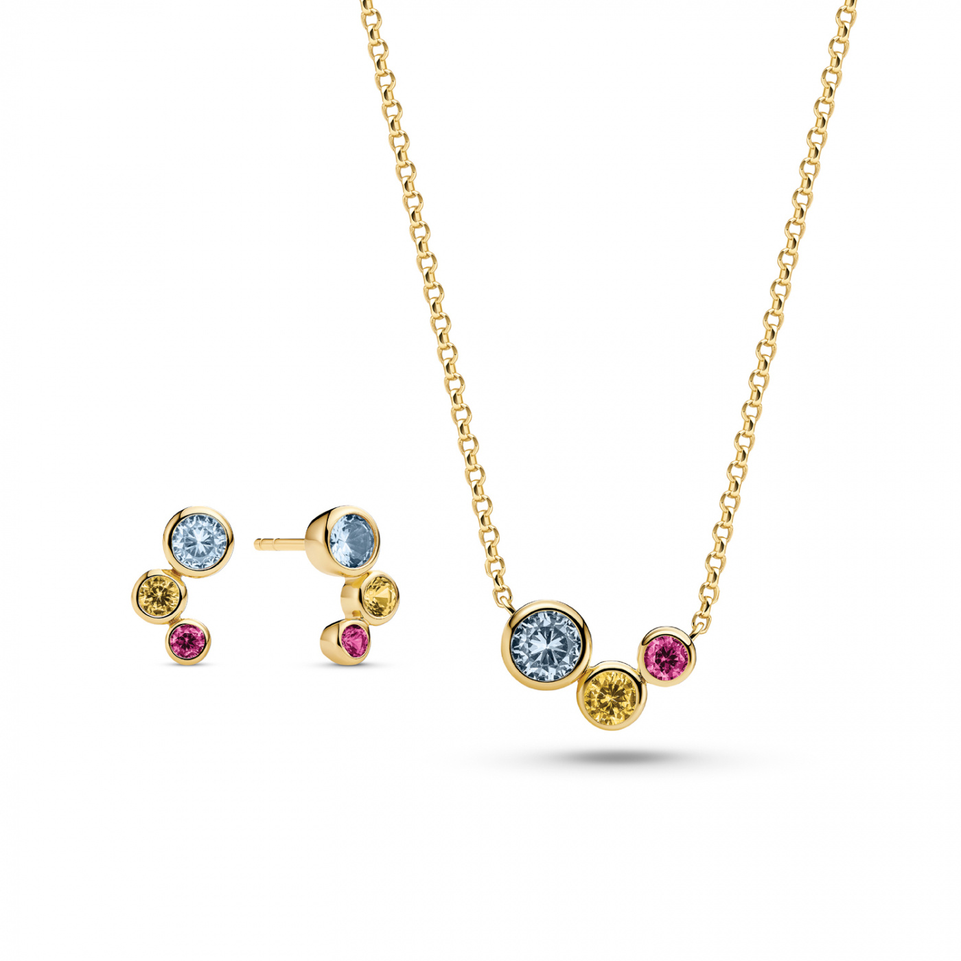 Sardinien Three Necklace Gold