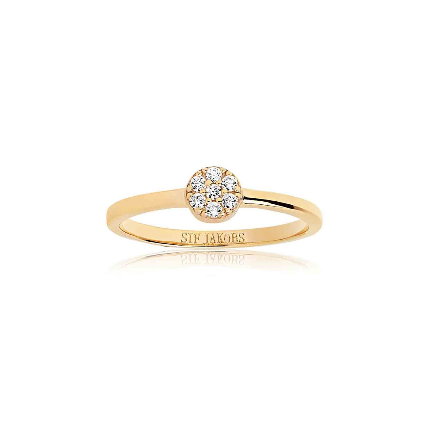 CECINA ring hvide Zirkoner (guld)