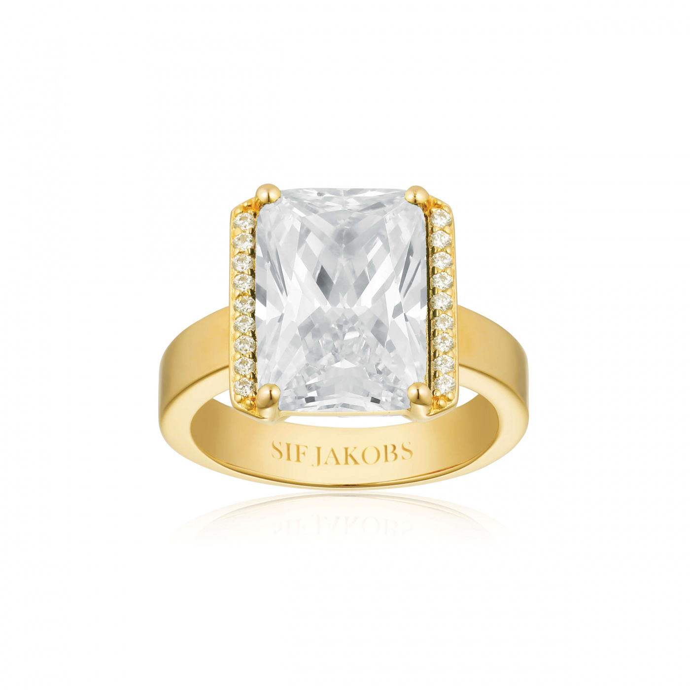 ROCCANOVA ALTRO GRANDE Ring Vita Zirkoner Guld