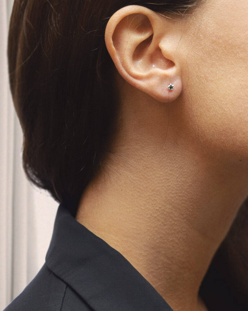 Stella Nova drop Ørering Sølv