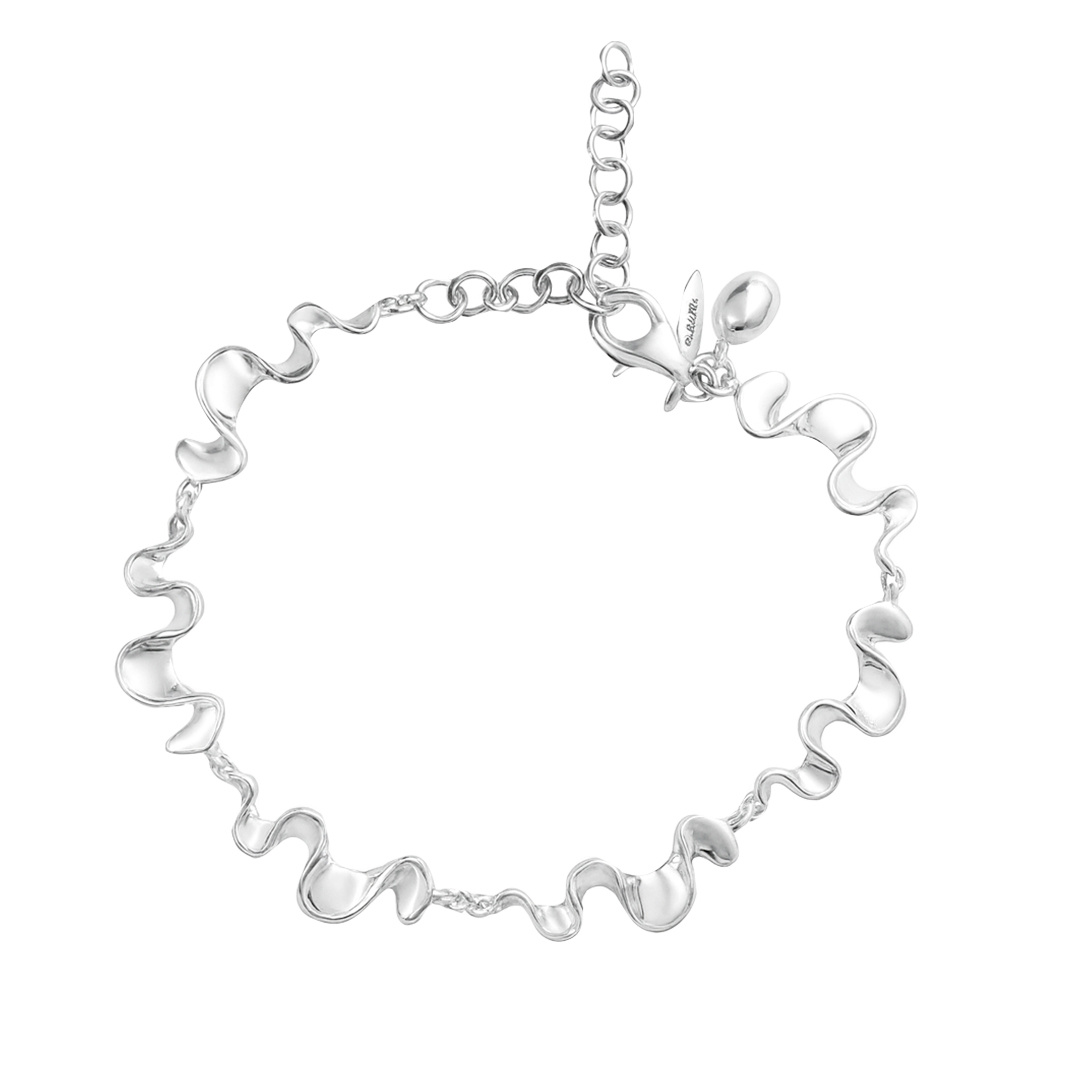 Water Flow small full Bracelet Silver