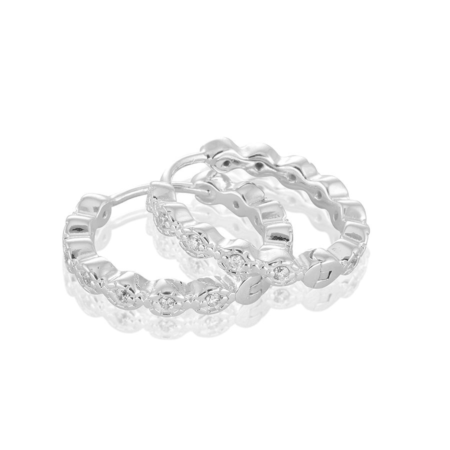 Time to glow Earrings creol - L Silver